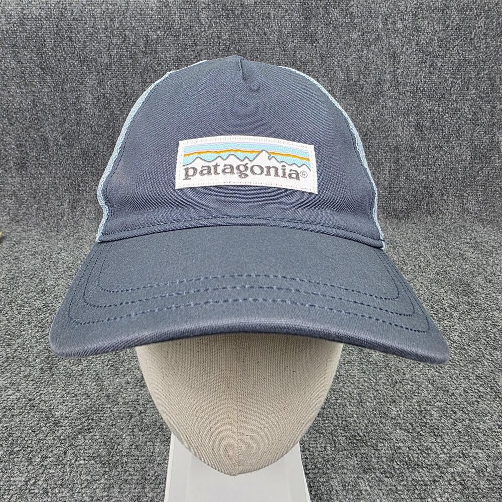 Patagonia Hat Cap Snapback One Size Blue Mesh Trucker Mens Organic Cotton Hiking